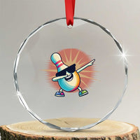 Dabbing Bowling Pin Crystal Glass Ornament Funny Player Gift - Wonder Print Shop