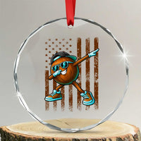 Dabbing Coconut Crystal Glass Ornament Retro American Flag Fruit Lover