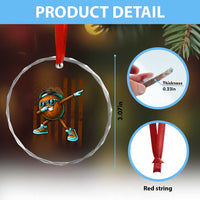Dabbing Coconut Crystal Glass Ornament Retro American Flag Fruit Lover