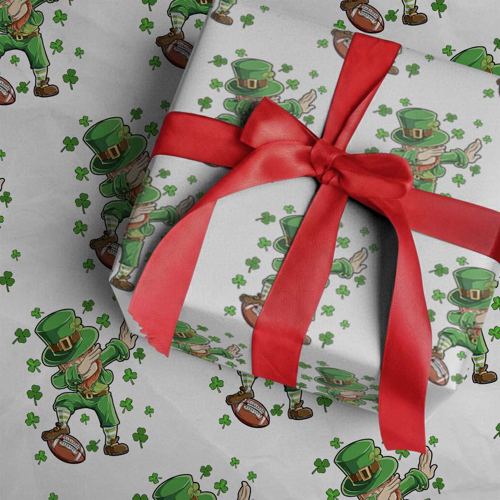 Dabbing Leprechaun Football St Patricks Day Boys Men Sports T-Shirt Wrapping Paper Roll