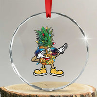 Dabbing Pineapple Hawaii Xmas Tree Lights Xmas Sunglasses Crystal Glass Ornament Tropical Holiday Beach TS10