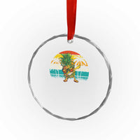 Dabbing Pineapple Xmas Tree Lights Crystal Glass Ornament Hawaiian Hawaii Tropical Xmas Men Gifts Sunglasses On TS10