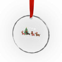 Dachshund Christmas Crystal Glass Ornament Funny Weiner Dog Lovers Its The Most Wienderful Time - Wonder Print Shop