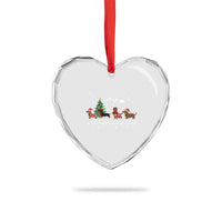 Dachshund Christmas Heart Crystal Glass Ornament Funny Weiner Dog Lovers Its The Most Wienderful Time - Wonder Print Shop