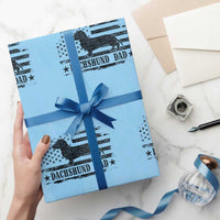 Dachshund Dog Dad Wrapping Paper Roll Fathers Day Gift for Dog Lovers American Flag - Wonder Print Shop