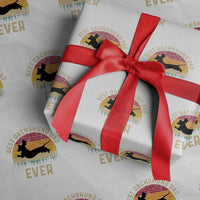 Dachshund Dog Dad Wrapping Paper Roll Vintage 60s 70s Retro Fathers Day Gift for Dog Lovers - Wonder Print Shop