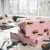 Dachshund Dog Dad Wrapping Paper Roll Vintage 60s 70s Retro Fathers Day Gift for Dog Lovers - Wonder Print Shop