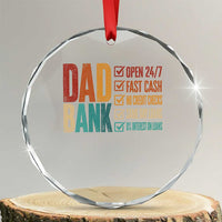 Dad Bank Crystal Glass Ornament Open 24 7 Fast Cash Funny Father's Day Gifts