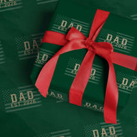 Dad Est 2026 Wrapping Paper Roll Promoted to Daddy New Dad