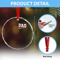 Dad Girl 2026 Crystal Glass Ornament Soon to Be Daddy of Baby Girl