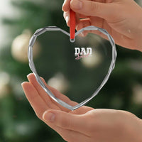 Dad Girl 2026 Heart Crystal Glass Ornament Soon to Be Daddy of Baby Girl