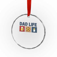 Dad Life Soccer Beer Baby Bottle Crystal Glass Ornament Fathers Day Gift