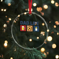 Dad Life Soccer Beer Baby Bottle Crystal Glass Ornament Fathers Day Gift