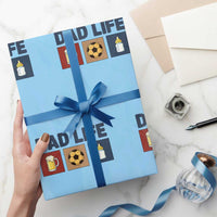 Dad Life Soccer Beer Baby Bottle Wrapping Paper Roll Fathers Day Gift
