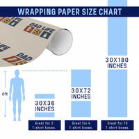 Dad Life Soccer Beer Baby Bottle Wrapping Paper Roll Fathers Day Gift