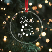 Dad Loading 2026 Crystal Glass Ornament Future Dad Announcement
