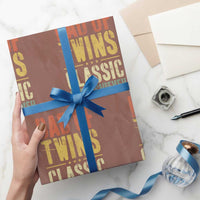 Dad Of Twins Classic Overachiever Wrapping Paper Roll Proud Twin Father