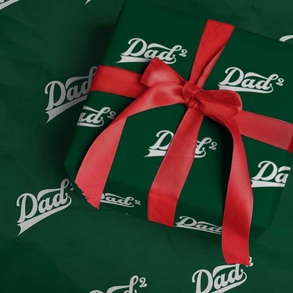 Dad Of Two Wrapping Paper Roll Funny Daddy 2 Promoted for The Second Time