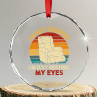 Dad Papa Grandpa Jokes Crystal Glass Ornament I'm Not Sleeping I'm Just Resting My Eyes TS10