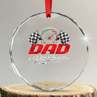 Dad Pit Crew Crystal Glass Ornament Racing Family Matching Father's Day