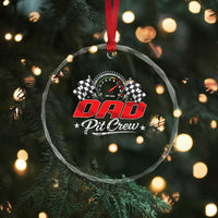 Dad Pit Crew Crystal Glass Ornament Racing Family Matching Father's Day