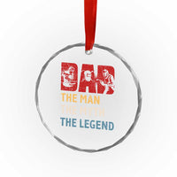 Dad The Man The Myth The Legend Crystal Glass Ornament Funny Welder Welding - Wonder Print Shop