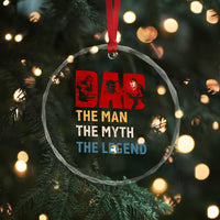 Dad The Man The Myth The Legend Crystal Glass Ornament Funny Welder Welding - Wonder Print Shop