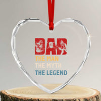 Dad The Man The Myth The Legend Heart Crystal Glass Ornament Funny Welder Welding - Wonder Print Shop