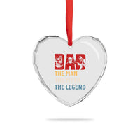 Dad The Man The Myth The Legend Heart Crystal Glass Ornament Funny Welder Welding - Wonder Print Shop