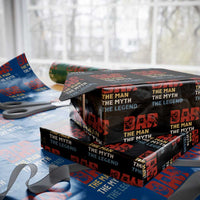 Dad The Man The Myth The Legend Wrapping Paper Roll Funny Welder Welding - Wonder Print Shop