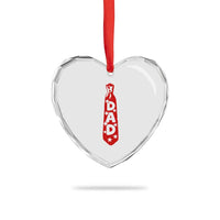 Dad Tie Star Music Lover Fathers Day Heart Crystal Glass Ornament