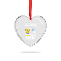 Dad to Be 2026 Heart Crystal Glass Ornament Funny Pregnancy Reveal