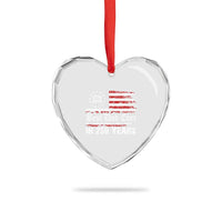 Dad USA 250th Anniversary Heart Crystal Glass Ornament Best Father Ever In 250 Years Vintage American Flag