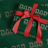 Dad Veteran Myth Legend Dad Military Father Gift Wrapping Paper Roll