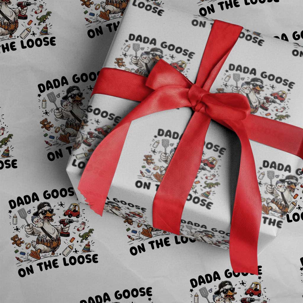 Dada Goose On The Loose Wrapping Paper Roll Funny Fatherhood Humor Gift