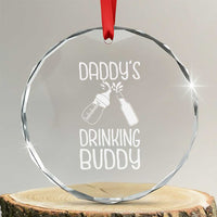 Daddy's Drinking Buddy Crystal Glass Ornament Funny Baby Shower Infants Outfit Newborn Gift TS10