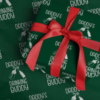Daddy's Drinking Buddy Wrapping Paper Roll Funny Baby Shower Infants Outfit Newborn Gift - Wonder Print Shop