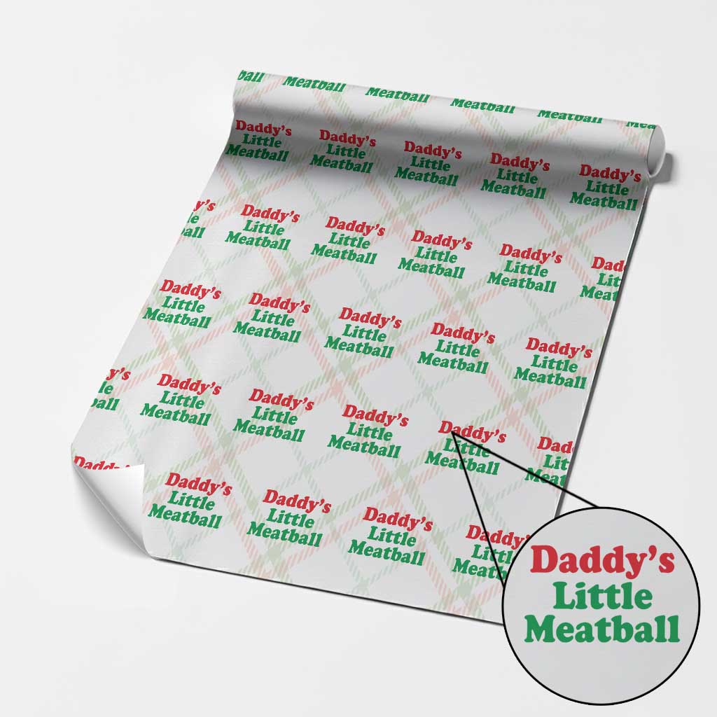 Daddy's Little Meatball Wrapping Paper Roll Funny Italian Family Baby Humor - Wonder Print Shop
