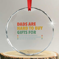 Dads Are Hard To Buy Gifts For Christmas Crystal Glass Ornament Funny Father's Day Ugly Xmas - Wonder Print Shop