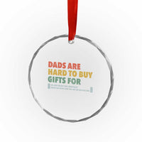 Dads Are Hard To Buy Gifts For Crystal Glass Ornament Funny Dad Father's Day - Wonder Print Shop