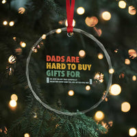 Dads Are Hard To Buy Gifts For Crystal Glass Ornament Funny Dad Father's Day - Wonder Print Shop