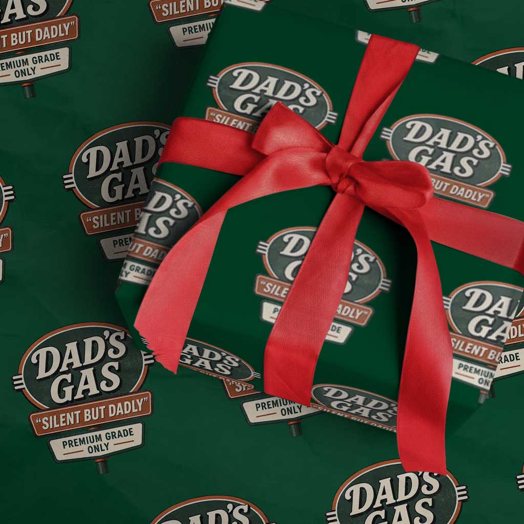 Dads Gas Silent But Dadly Wrapping Paper Roll Funny Fart Dad Farting Father's Day