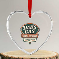 Dads Gas Silent But Dadly Heart Crystal Glass Ornament Funny Fart Dad Farting Father's Day