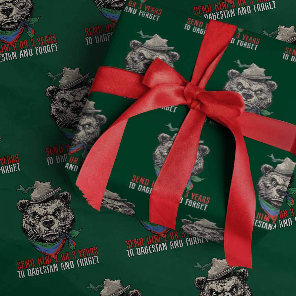 Dagestan Bear MMA Fighter Discipline Wrapping Paper Roll Send Him 2 3 Years and Forget - Wonder Print Shop