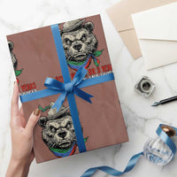 Dagestan Bear MMA Fighter Discipline Wrapping Paper Roll Send Him 2 3 Years and Forget - Wonder Print Shop
