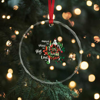 Dance Like Frosty Shine Like Rudolph Give Like Santa Love Like Jesus Crystal Glass Ornament TS09