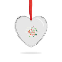 Dance Like Frosty Shine Like Rudolph Give Like Santa Love Like Jesus Heart Crystal Glass Ornament - Wonder Print Shop