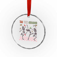 Dancing Skeleton Christmas Crystal Glass Ornament Tis The Season Retro Boujee Xmas Vibe TS02