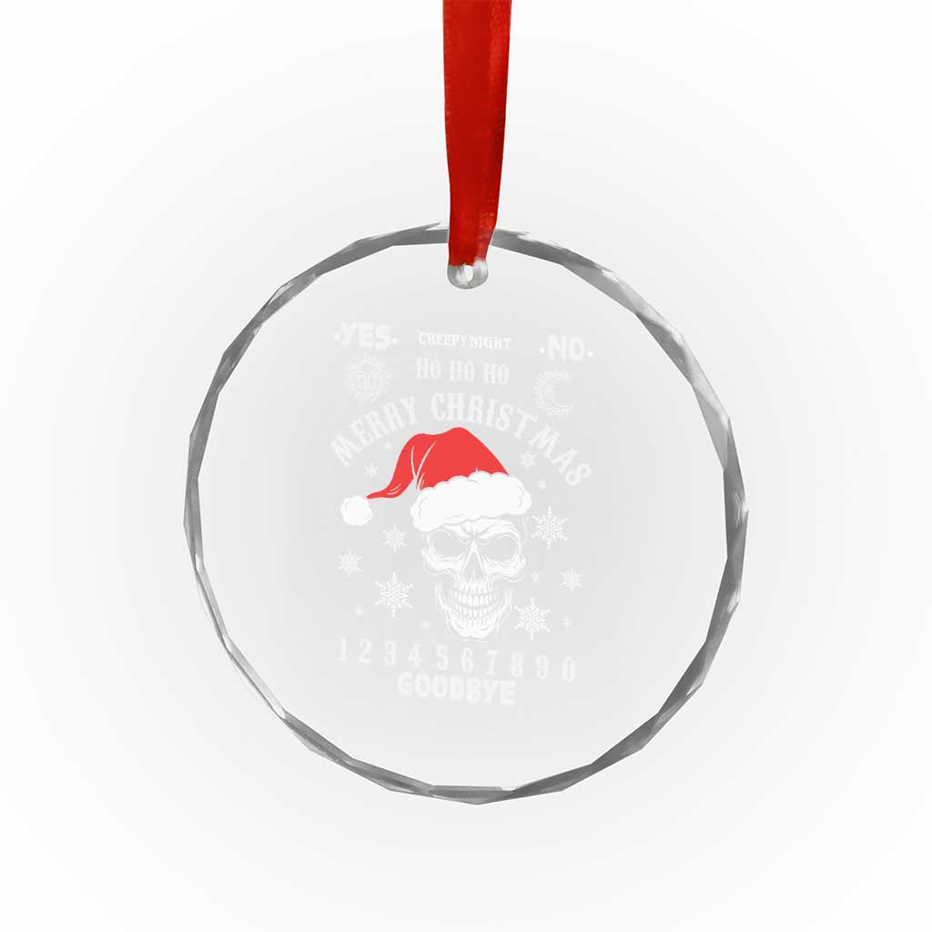 Dark Christmas Spirit Board Crystal Glass Ornament Creepy Merry Xmas Skull and Ouija Horror Holiday - Wonder Print Shop
