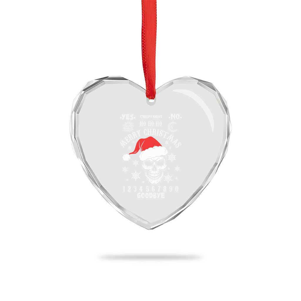 Dark Christmas Spirit Board Heart Crystal Glass Ornament Creepy Merry Xmas Skull and Ouija Horror Holiday - Wonder Print Shop